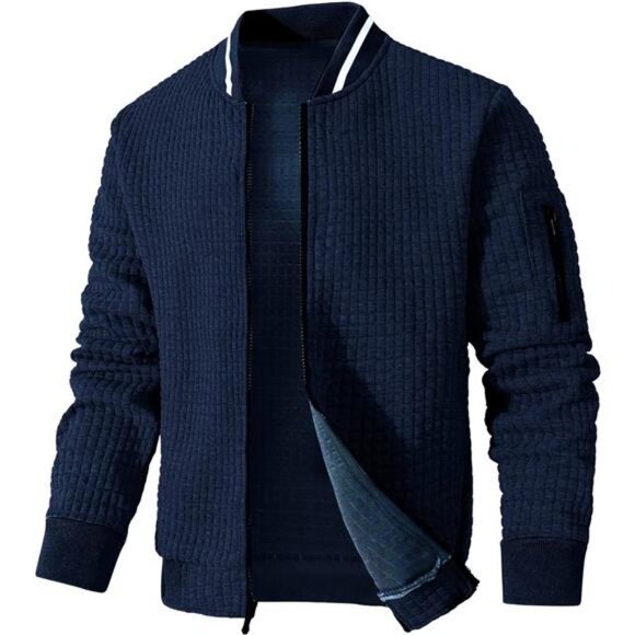 Mens Lightweight Jacket Casual Bomber Jacket Varsity Coat - Picture 1 of 7